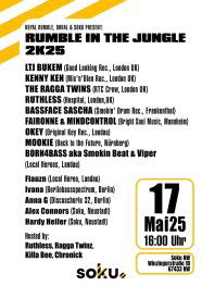 Royal Rumble, Ohral &  Soku present: RUMBLE IN THE JUNGLE 2k25 u.a. mit LTJ BUKEM (Good Locking)
